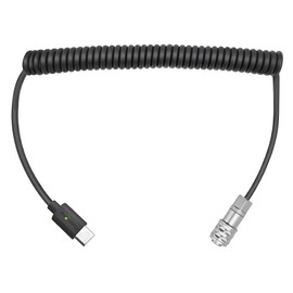 BMPCC 4K 6KPro to Type-C USB-C Power Coiled Cable Compatible with Blackmagic Pocket Cinema Camera Weipu 2 Pin SF610-S Female Connector with Power Indicator Light, 59"