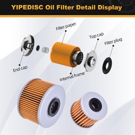 YIPEDISC 2 Packs 114 117 Oil Filters Kit 15412-MGS-D21 15412-HP7-A01 Fit for Honda for Pioneer 1000 2016 2017 2018 2019 2020 2021 2022 2023 2024 for Talon 1000 2019 2020 2021 2022 2023 2024