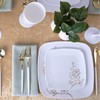 Blue Sky Gold Buds Elegant 6" Square Disposable Plastic Plates