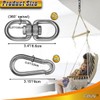 Gelury 2 Pack Swing Swivels, 304-Stainless Steel Swivel Ring, Heavy