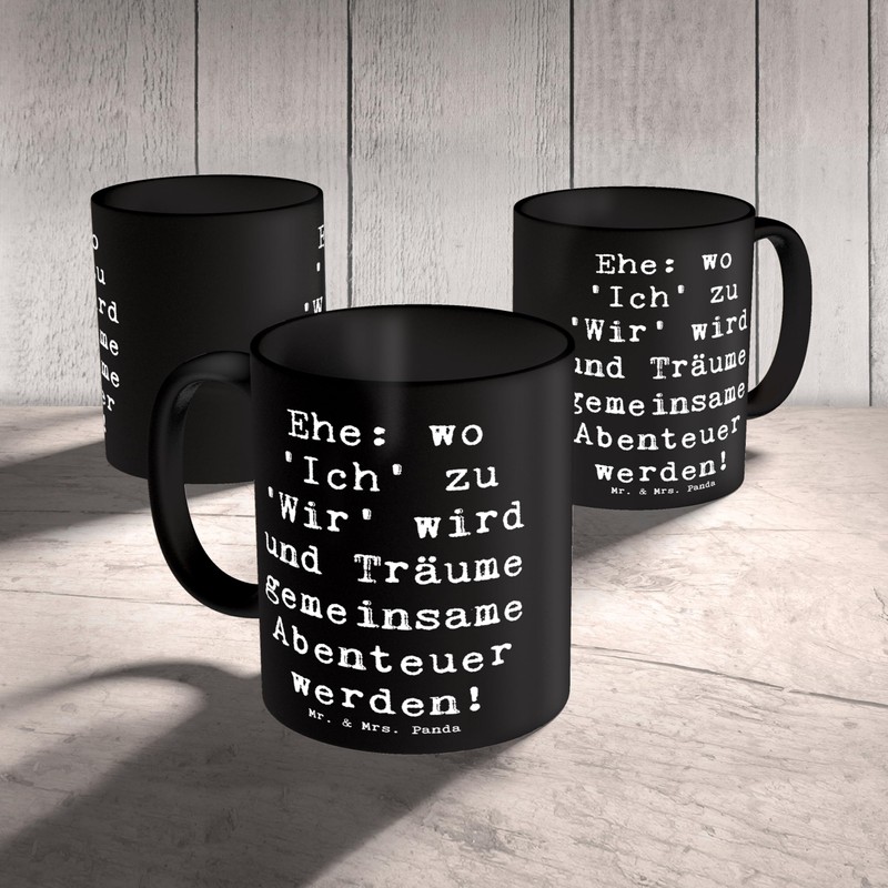 Mr. & Mrs. Panda Tasse Spruch Hochzeitsfeier Abenteuer - Geschenk,