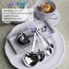 FASHIONCRAFT Heart Shaped Measuring Spoons, Silver, Pack of 18