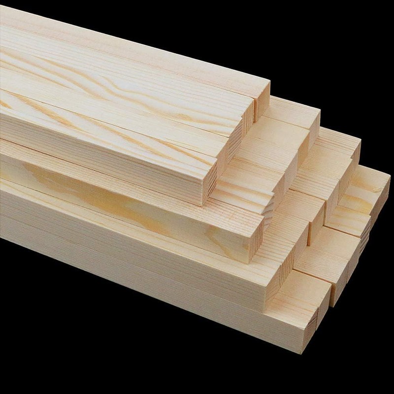 BILLIOTEAM 25 Pack of Unfinished 1/2” x 12” Hardwood Square