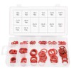 150Pcs Fiber Washer Insulation Flat Washer Assortment, 14 Sizes Red