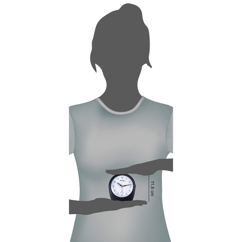 Technoline Funkwecker WT 758 mit Schlummerfunktion und Beleuchtung, Schwarz