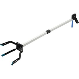 3 Claw Grabber Reacher Tool Heavy Duty, 2025 Updated 32" Lightweight, Foldable, Wide Jaws, Steel Cable, Rubberized Strong Grip Garbage Trash Picker Upper Grabber for Seniors Pick Up Stick Pickup Tool