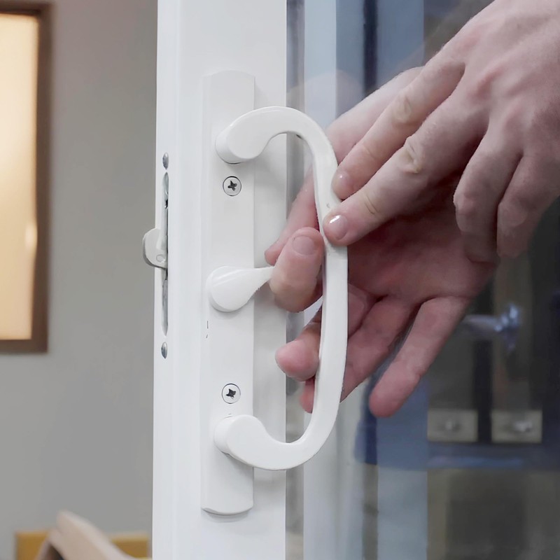 Brixwell Patio Door Handle Thumbturn Kit Full Tail, Aluminum Material,