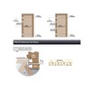 Pair of Hidden Hinge Stainless Steel Invisible Door Hinges, Concealed