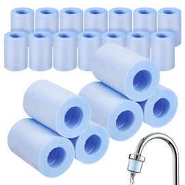 Luxshiny Pack of 20 Shower Filters Cotton Universal Water Filter Bathroom Water Filter Replacement Inserts Bathtub Filter Bathroom Sink Filter Medium