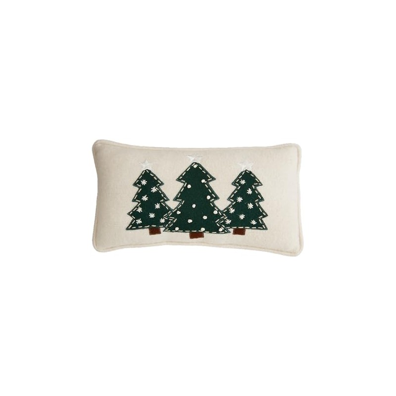Mud Pie Tree Xmas Mini Felt Pillows, 6" x 12",