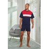 H.I.S Men's Short Pyjamas, Navy Red White