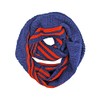Navy Blue & Orange Preppy Cable Knit Infinity Scarf