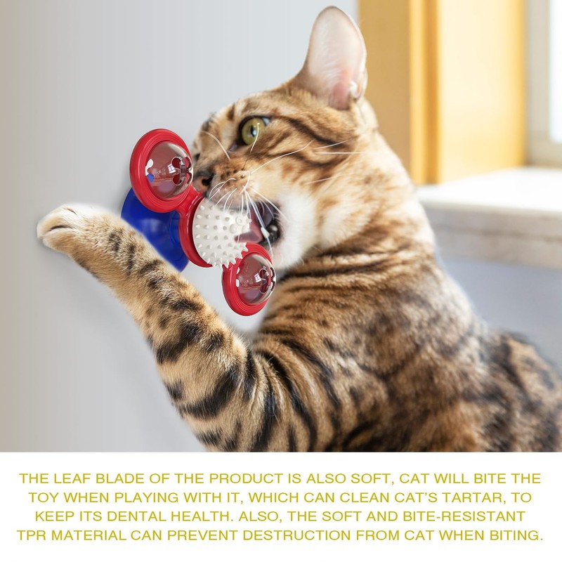 Interactive Cat Toy, BESUNTEK Rotating Cat Toy, Multi Functional Indoor