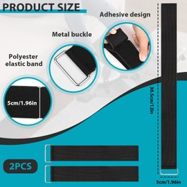 FOWSRHRG 2Pcs Universal Elliptical Machine Pedals Straps, Adjustable Elastic Ellipse Leg Exerciser Foot Strap, Feet Pedal Strap for Under Desk Elliptical Machine, Fitness Pedal Straps