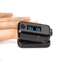 Finger Pulse Oximeter SPO2 pulse heart rate with OLED - Black color monitor