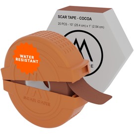 Motivo Cinta Cicatriz - Rollo De 200” X 1” (20 Tiras) | Cinta Cicatriz Resistente Al Agua Y Al Sudor, Sin Látex, Sticks Por 3-5 Días | Cinta Cicatriz 