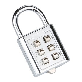 NUZAMAS Pack of 3 Heavy Duty Combiniation Padlock - 4 Digits Combination 30mm Padlock - Zinc Alloy for Corrosion Resistance - Waterproof Keyless-Lock for Home, School & Garage Locker-Silver