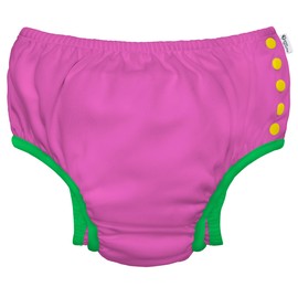 green sprouts Baby Toddler Eco Snap Swim Diaper - Safety Raspberry - 4T