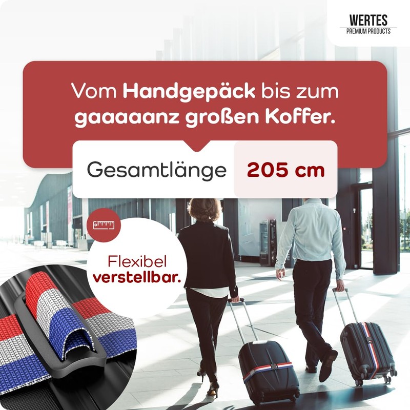 Luggage Strap Set of 4 – Suitcase Straps Safe &