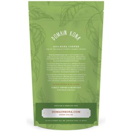 100% Kona Coffee – Whole Bean, Medium roast, Single estate gourmet coffee, 8 ounces, Farm fresh roasted from Domain Kona Coffee