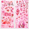 Mauts 9 Sheet Valentines Day Decor,Gnomes Valentines Window Clings, Reusable