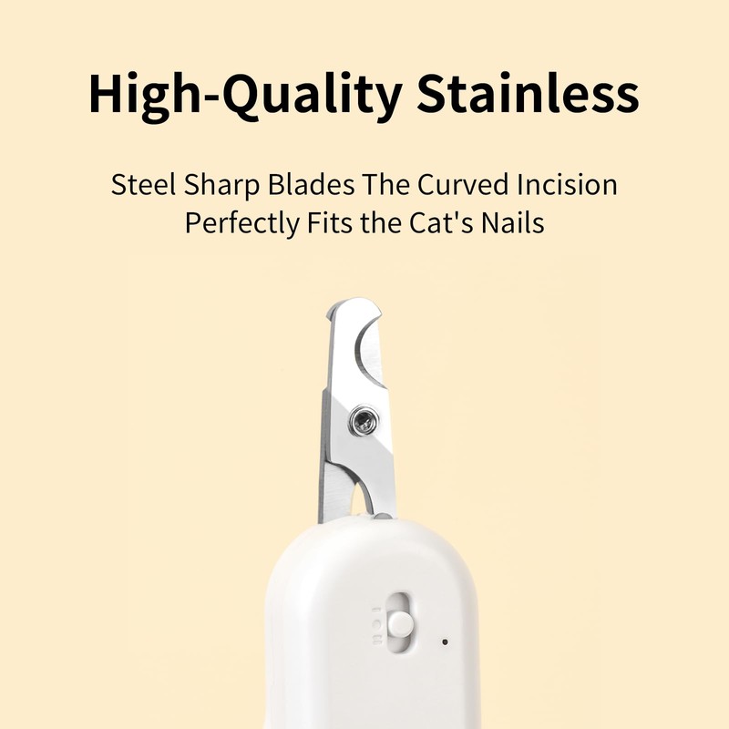 PAKEWAY Pet Nail Clipper with LED & -U-V Light, Cat
