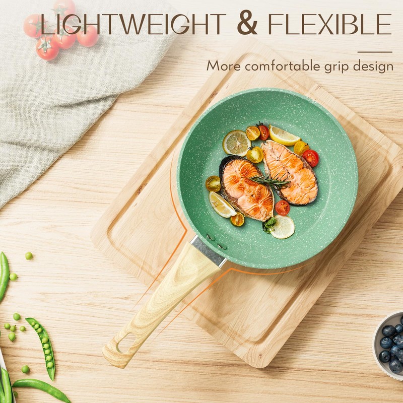 Innerwell Nonstick Frying Pan Skillet, 8 Inch Non Stick Egg