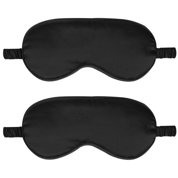 2Pack Silk Sleep Mask,IEKEODI Eye Mask for Sleeping,Elastic Blackout Eye