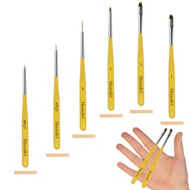 Himmlfel Fine Detail Brush Set, 6 Professional Miniature Model Making Brush Set for Citadel, Warhammer 40K, Miniatures Model, Tamiya, Complex Terrain, Painted Details, Acrylic, Watercolour, Oil,