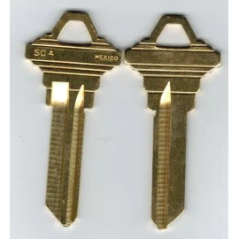 Schlage SC4 Key Blanks C Keyway 6 pin Brass X2