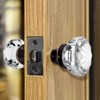 Amylove 2 Set Glass Door Knobs Mortise Style Fluted Crystal