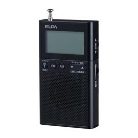 ELPA AM/FM LCD Pocket Radio (Digital + LCD) Radio/Disaster Prevention (ER-P62FL Black)