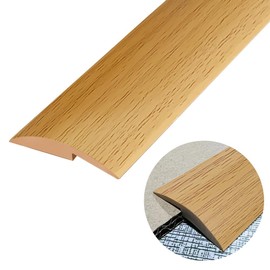 Floor Transition Strip - Self Adhesive, PVC Carpet to Tile, Vinyl Flexible Flooring Threshold (Yellow Wood Grain, 5mm/10FT)