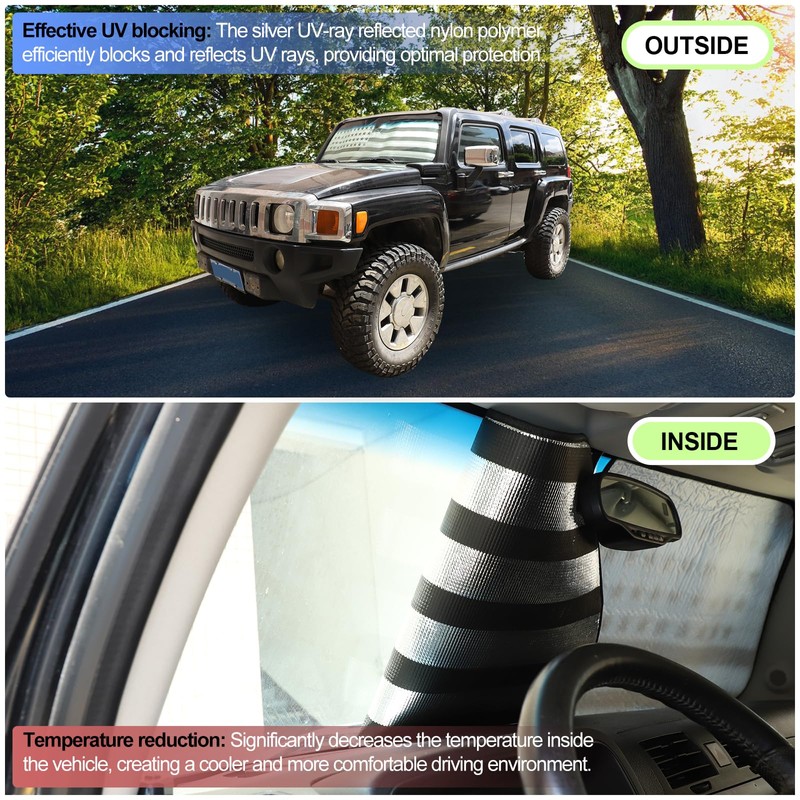 Windshield Sunshade for Hummer H3 2005-2009 Accessories Front Window Sun