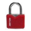 DEKTON DT70215 30MM Covered Steel Padlock, Black and Red