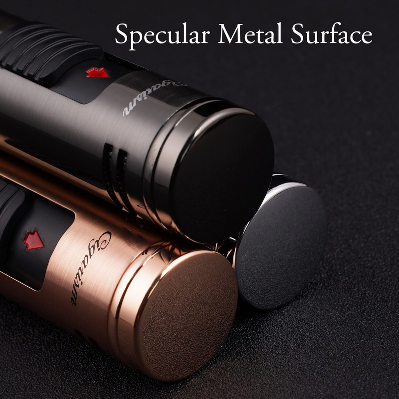 CIGARISM Triple Torch Jet Flame Cigar Lighter, Windproof Outdoor Camping