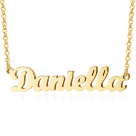 Ldurian Custom Name Necklace | Daniella Name Pendant Necklace Gifts | Birthday Jewelry Gift for Women's Pendant Necklaces