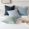 MIULEE Decorative Linen Euro Sham Pillow Covers 22x22 Inch Light