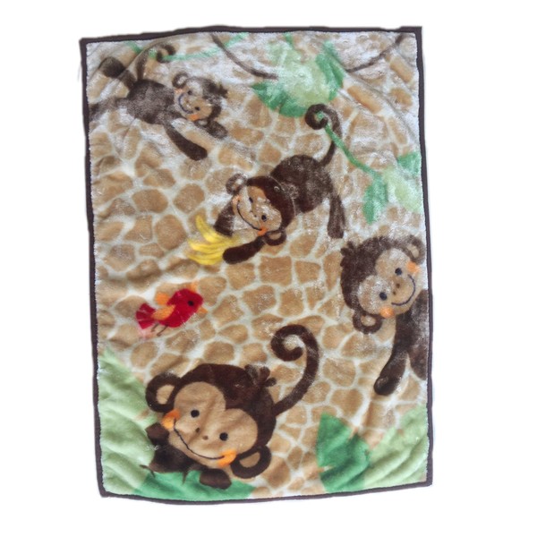 Danica Super Cozy Plush Baby Blanket, Cute Animal Pattern, 43"