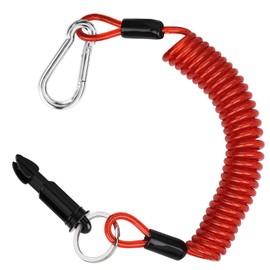 XFIRE-GEAR XFIRE-GEAR Update 6FT Trailer Brake Away Cable, Trailer Breakaway Safety Cable Spring Towing Coiled Wire for RV Trailer Emergency Camper Breakaway Switch