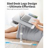 SAIJI Laptop Bed Tray Table, Adjustable PVC Leather Laptop Bed
