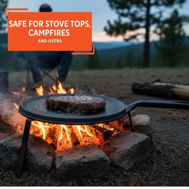 IMUSA 9.5in Preseasoned Cast Iron Comal for Tortillas, Arepas, Quesadillas,