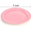 Colorful Round Disposable Paper Plates - 50Pcs Rainbow Party Dinner