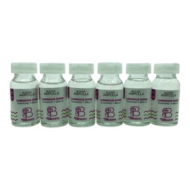 Bloom Hair Products – Luminous Shine Hair Ampoules – Intense Shine and Silky Softness – Professional Treatment – Box of 12 units of 12 ml