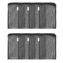 Pawfly 8 Pack Aquarium Filter Media Bags, Fish Tank Fine Mesh Bag with Plastic Zipper Aquarium Mesh Bag for Activated Carbon, Bio Filter Balls, Filter Stones, Ceramic Rings (8" x 5.5")
