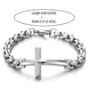 COOLSTEELANDBEYOND Mens Womens Stainless Steel Horizontal Sideway Lateral Cross Link