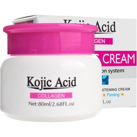 80ml Kojic Acid Face Cream for Dark Spots, Kojic Acid Cream for Hyperpigmentation, Kojic Acid & Collagen Cream, Kojic Acid Cream for Anti-Wrinkle, Fine Lines, Dry Skin, Face, Body, Hands, Armpits
