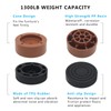 HANIHUA Brown Round Bed Furniture Risers (Set of 4) 2.3