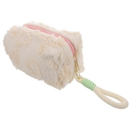 BESPORTBLE Plush Makeup Bag Heart Toiletry Organizer for Women Portable Cosmetic Pouch with Spacious Interior Travel Friendly Design for Makeup and Skincare Storage