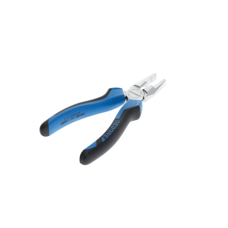 GEDORE Combination pliers for cutting/holding/twisting, Long cutting edges, Dual-material grips,